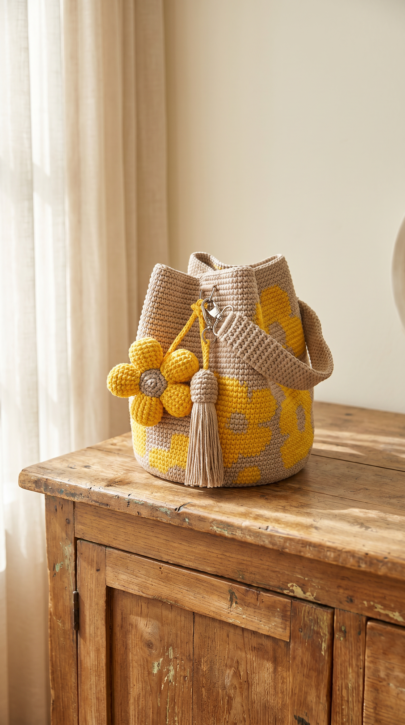Blumen Tasche - Gelb