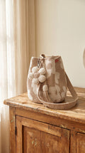Blumen Tasche - Beige/Weiß