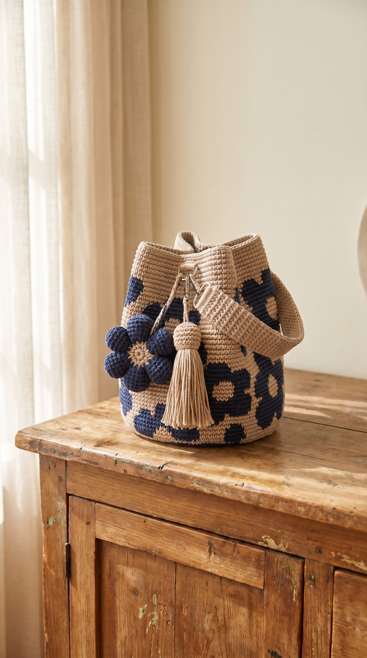 Blumen Tasche - Blau